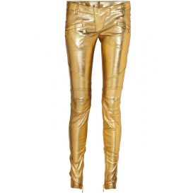 панталон златен цвят изкуствена кожа модерна кройка