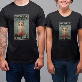 BLACK T-SHIRTS FOR COUPLE - I LOVE YOU